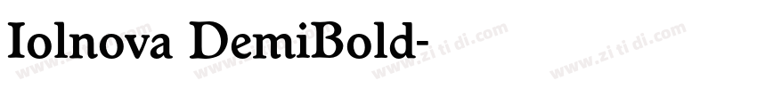 Iolnova DemiBold字体转换